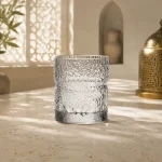 95 ml Textured Mini Tea Glass — Coarse Pebble Ring | كوب شاي صغير مزخرف سعة 95 مل — L-003 — Plain