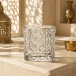 95 ml Textured Mini Tea Glass — Circular Motif | كوب شاي صغير مزخرف سعة 95 مل — L-004 — Plain