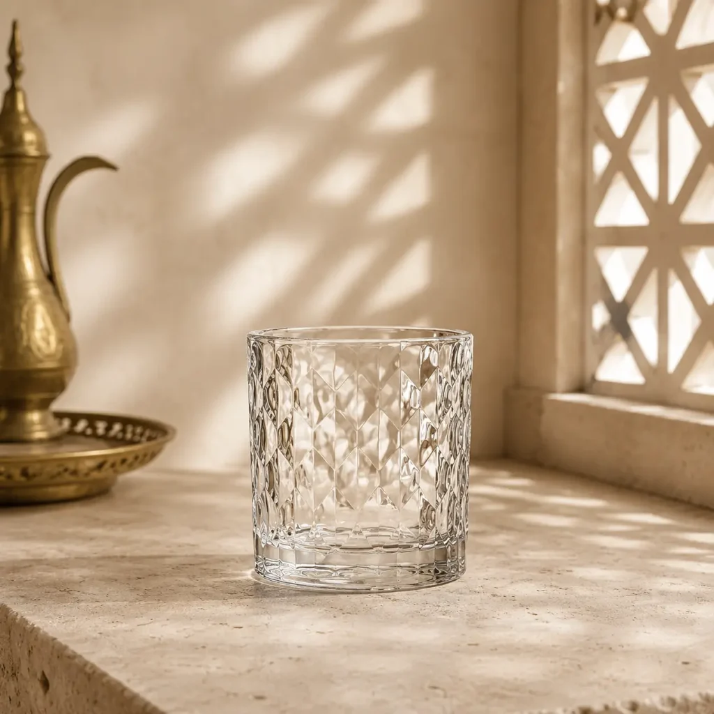 95 ml Textured Mini Tea Glass — Hammered | كوب شاي صغير مزخرف سعة 95 مل — L-005 — Plain