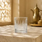 95 ml Textured Mini Tea Glass — Ribbed Base | كوب شاي صغير مزخرف سعة 95 مل — L-008 — Plain