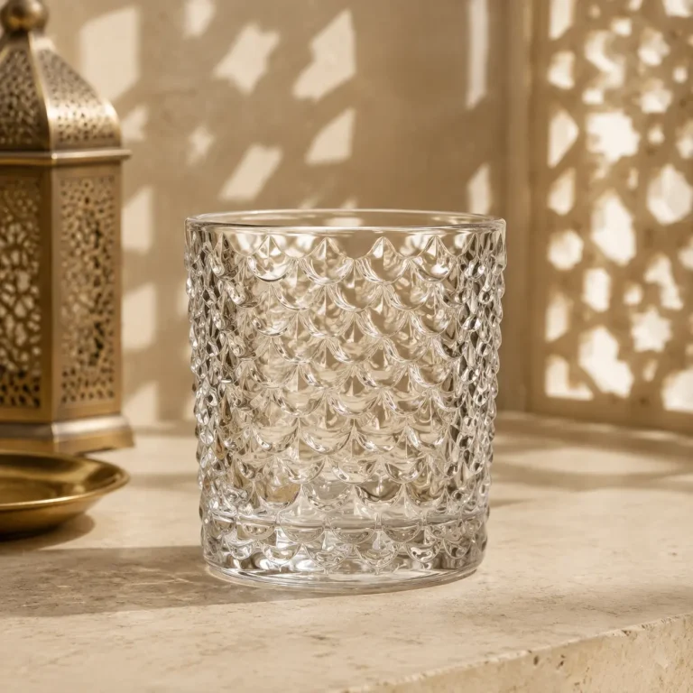 95 ml Textured Mini Tea Glass — Fish Scale | كوب شاي صغير مزخرف سعة 95 مل — L-011 — Plain