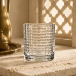 95 ml Textured Mini Tea Glass — Brick Grid | كوب شاي صغير مزخرف سعة 95 مل — L-014 — Plain