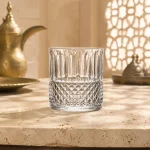 95 ml Textured Mini Tea Glass — Rib and Diamond | كوب شاي صغير مزخرف سعة 95 مل — L-015 — Plain