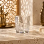 95 ml Textured Mini Tea Glass — Mountain Peak | كوب شاي صغير مزخرف سعة 95 مل — L-017 — Plain