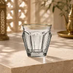 300 ml Fluted Heavy-Base Tumbler | كوب مضلع بقاعدة سميكة سعة 300 مل — Rim Gold Only