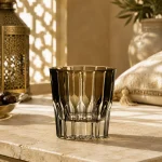 217 ml Colored Fluted Tumbler — Amber | كوب ملون مضلع بقاعدة سميكة سعة 217 مل — HF003 — Plain