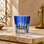 217 ml Colored Fluted Tumbler — Blue | كوب ملون مضلع بقاعدة سميكة سعة 217 مل — HF003 — Plain