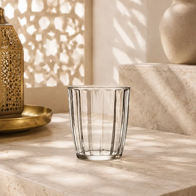 300 ml Vertical-Rib Tumbler | كوب مستقيم مضلع سعة 300 مل — Plain