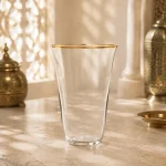 405 ml Flared-Rim Beverage Glass | كوب مشروبات طويل بحافة متسعة سعة 405 مل — Rim Gold Only