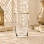 532 ml Large Straight-Sided Beverage Glass | كوب مشروبات كبير مستقيم سعة 532 مل — Rim Gold Only